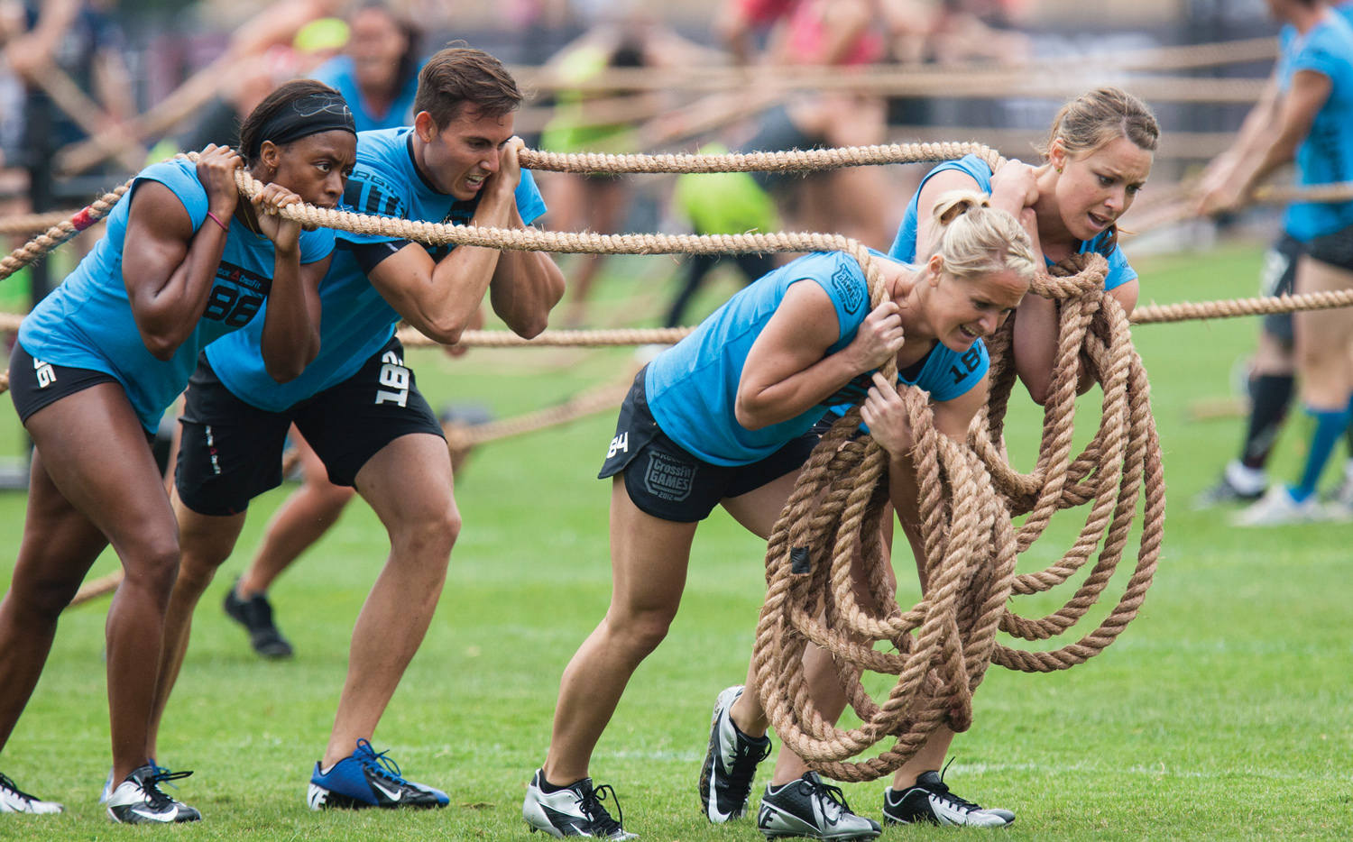 At the CrossFit Games, competitors square off in individual men’s and women’s events, as well as a team competition. Contestants are not told the disciplines they will be competing in until just before the event.