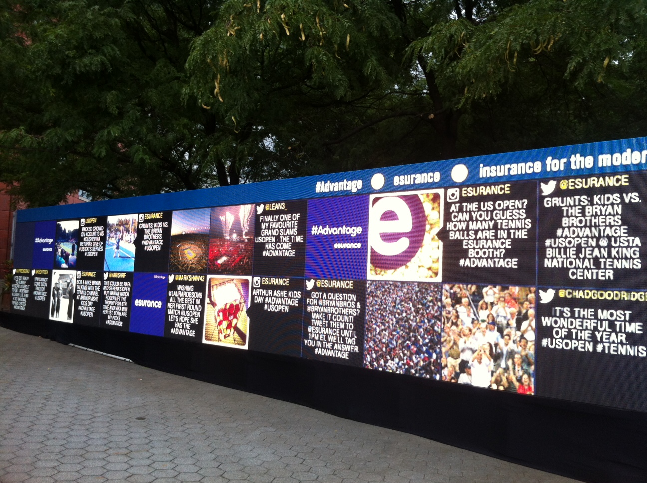 The "Social Wall" at the US Open.