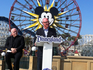 Jay Burress (speaking) and Ed Fuller at the announcement.