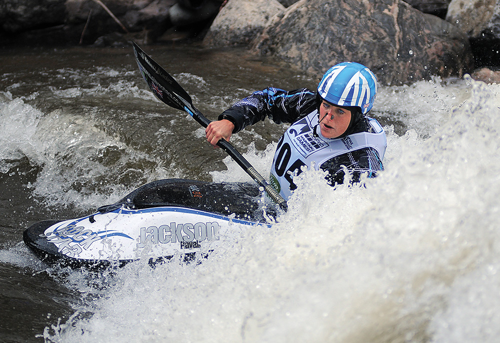 The GoPro Mountain Games, held in June in Vail, Colorado, included whitewater events as part of its mix of sports. Paddle sports are seeing a growth of interest thanks to new venues available for events. Photo courtesy of Cal Sport Media via AP Images