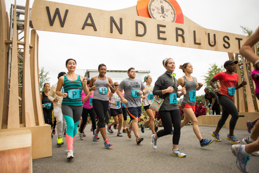 Participants began the triathlon with a 5k run around Piedmont Park in Atlanta. Photo by Joy Hmielewski for Wanderlust Festival.