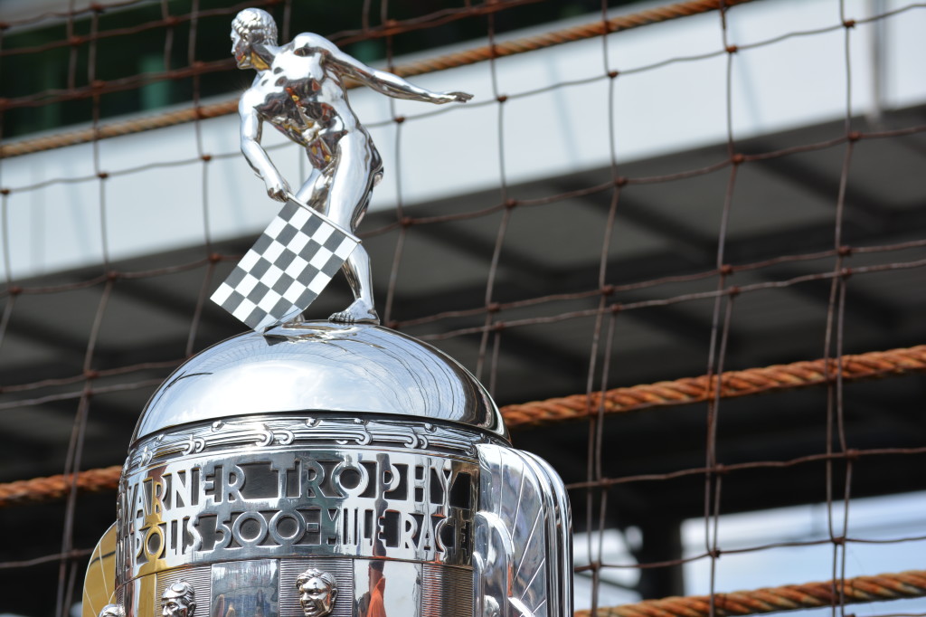 The Borg-Warner Trophy awarded to the winner of the Indy 500.