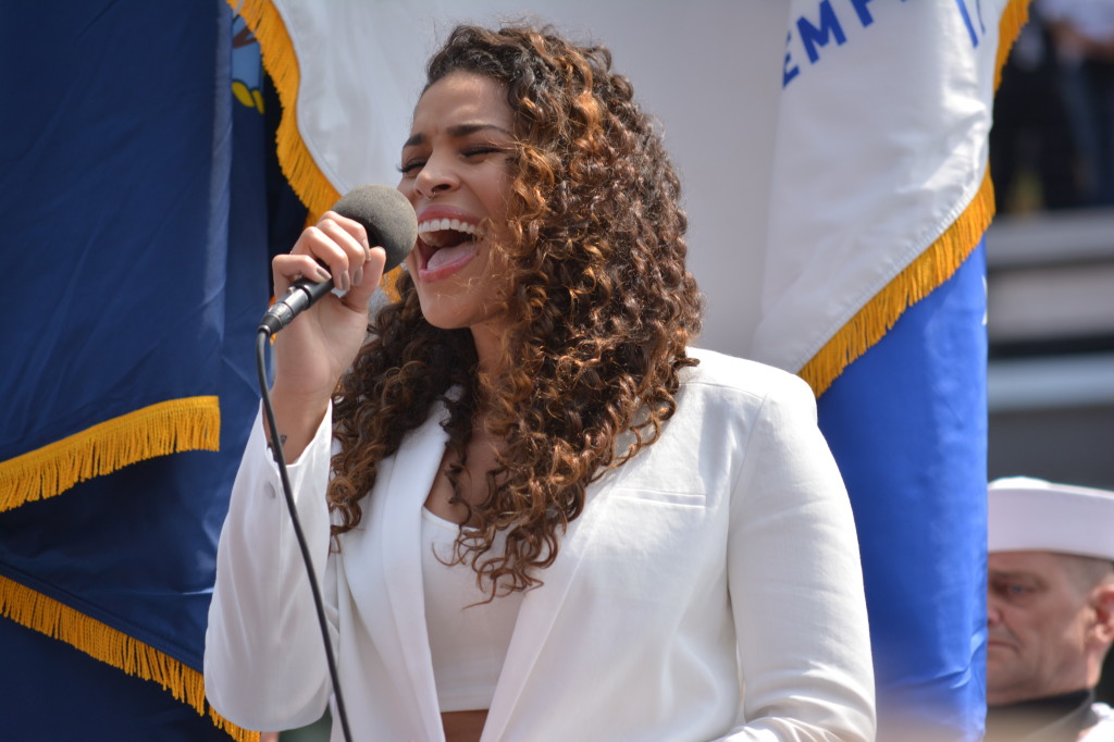 Jordin Sparks sang the national anthem.