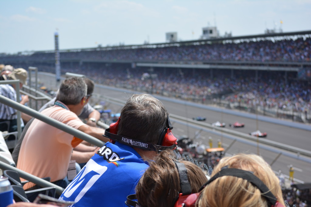 Ear protection is a wise choice at the Indy 500.