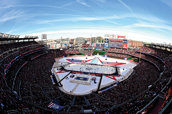 Nationals Park in Washington, D.C., played host to the 2015 Bridgestone NHL Winter Classic, which featured the Washington Capitals and Chicago Blackhawks. Photo courtesy of Patrick Smith/Getty Images