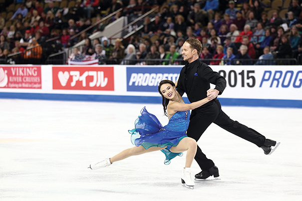 Madison Chock and Evan Bates won the ice dancing title at the 2015 Prudential U.S. Figure Skating Championships in Greensboro, North Carolina, and placed eighth at the 2014 Olympic Winter Games. Photo courtesy of Jay Adeff
