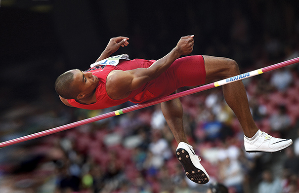 American Ashton Eaton set a world record in decathlon at the 2015 IAAF World Outdoor Championships and won a gold medal at the 2012 Olympic Summer Games. Photo courtesy of Franck Fife/AFP/Getty Images