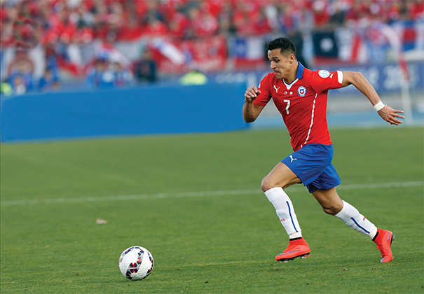 Chile’s Alexis Sanchez led his country to victory at the 2015 Copa América, which was staged in Chile. The 2016 event will be held in 10 cities across the United States.Photo by Andre Penner/AP Images