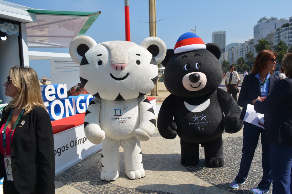 Soohorang, a white tiger, and Bandabi, an Asian black bear, are the mascots for the 2018 Olympic Winter Games.