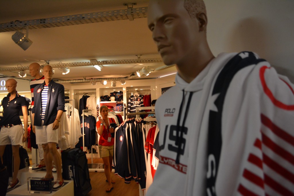 Inside the Team USA store, which is open to the public.