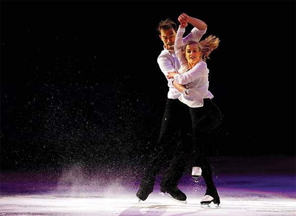 Penny Coomes and Nicholas Buckland of Team Europe performed at the KOSÉ Team Challenge Cup, a three-day figure skating event held in Spokane, Washington, in April. Photo courtesy of Jamie Squire/Getty Images