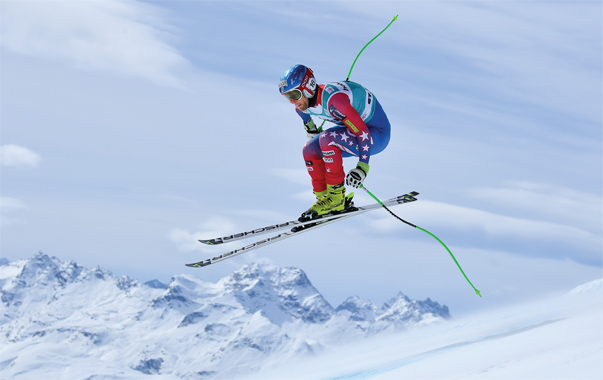 Steven Nyman is one of the top-ranked men’s Alpine skiers on the U.S. team this season and is expected to compete at the finals in Aspen, Colorado, in March. Photo by Matthias Hangst/Getty Images 