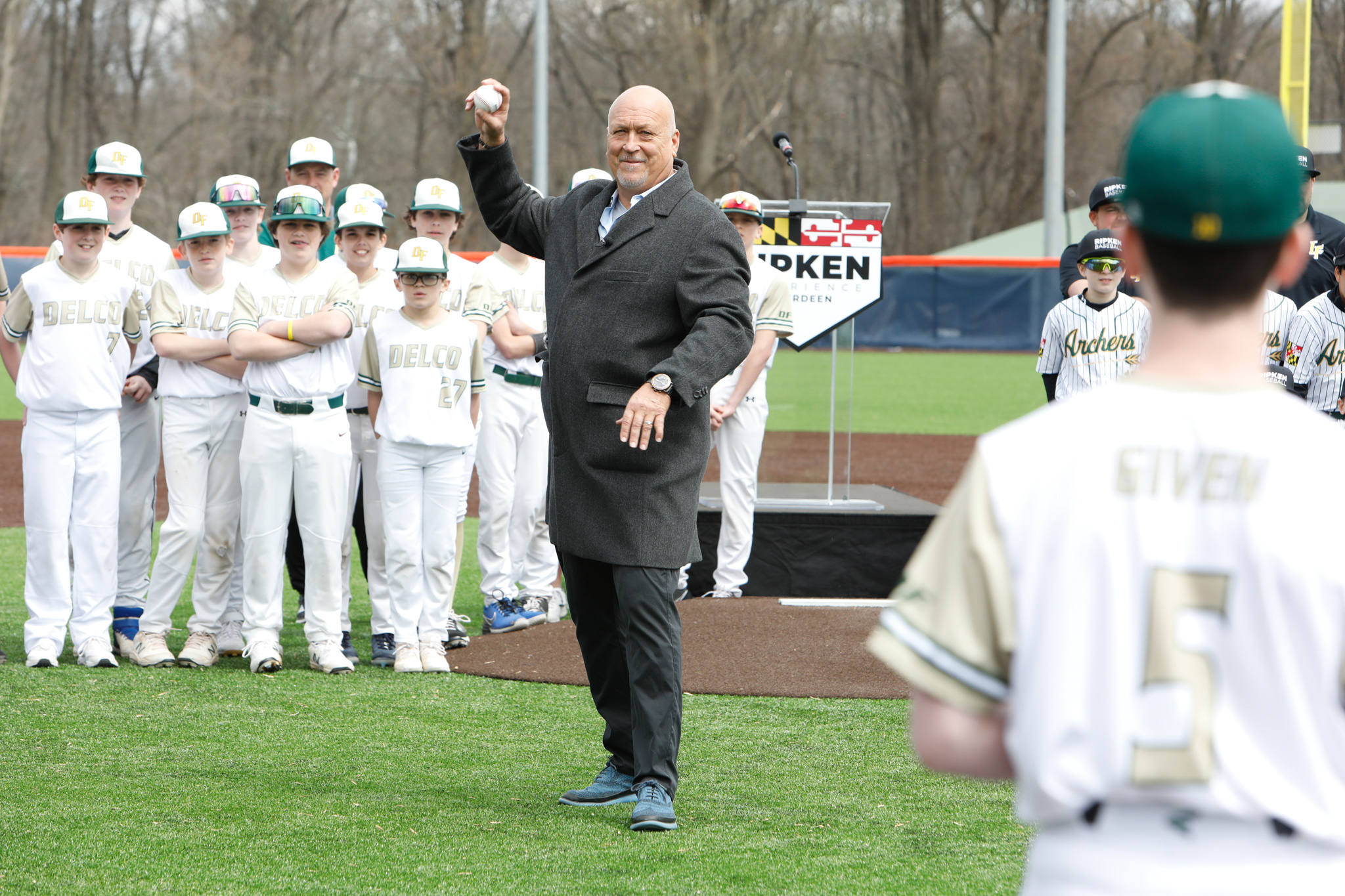 Cal Ripken First Pitch – courtesy Ripken Baseball