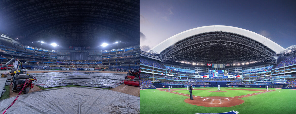 Hotel inside Rogers Centre with Field View