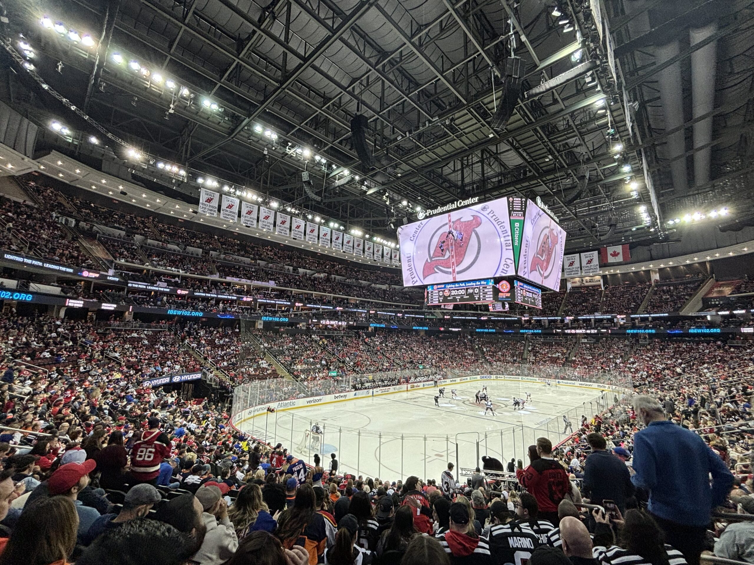 The Prudential Center was filled with fans of both the Devils and New York Islanders for New Jersey's home season finale in mid-April. Photo by Matt Traub/SportsTravel