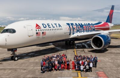 Delta Unveils Team USA-Inspired Airbus Ahead of 2024 Olympics