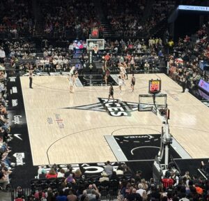 The Las Vegas Aces played host to a sellout crowd earlier this season when beating the Indiana Fever at Michelob Ultra Arena at Mandalay Bay in Las Vegas. Photo by Matt Traub/SportsTravel