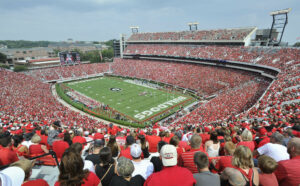 Georgia fans watch a 2015 game between the Bulldogs and Louisiana Monroe at Sanford Stadium. (AP Photo/John Amis, File)