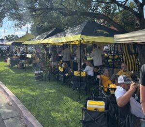 The tailgating scene around Southern Miss was packed hours before kickoff of Saturday's home opener for the Golden Eagles in Hattiesburg, Mississippi. Photo by Matt Traub/SportsTravel